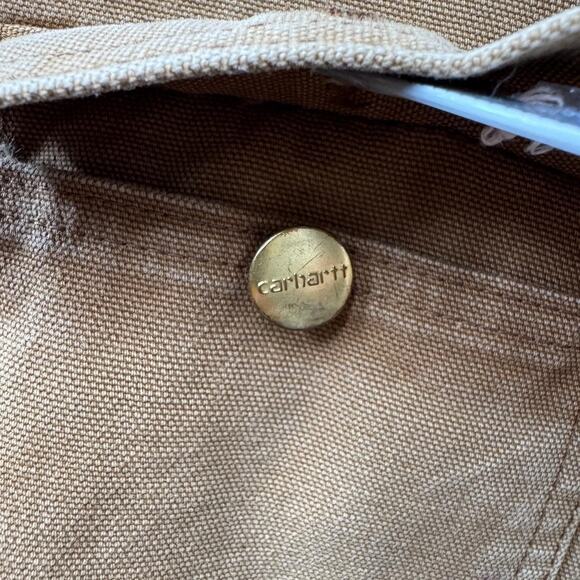 VINTAGE Carhartt Jacket‎ 44 Large 90s Chore Barn Coat Blanket Lined USA Raiders - Picture 8 of 16